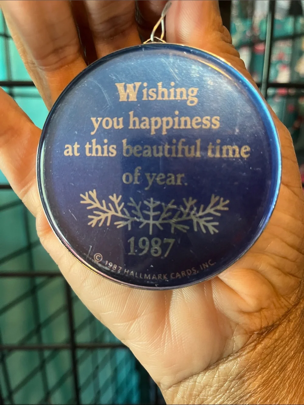 Hallmark Vintage 1987 Holographic Keepsake Ornament Christmas Tree